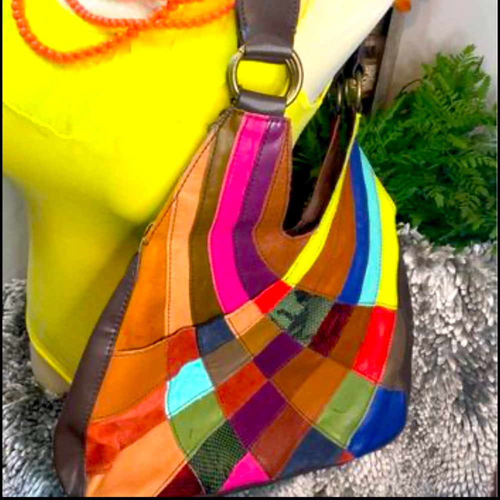 70’s Vintage Large bohemian Patchwork purse